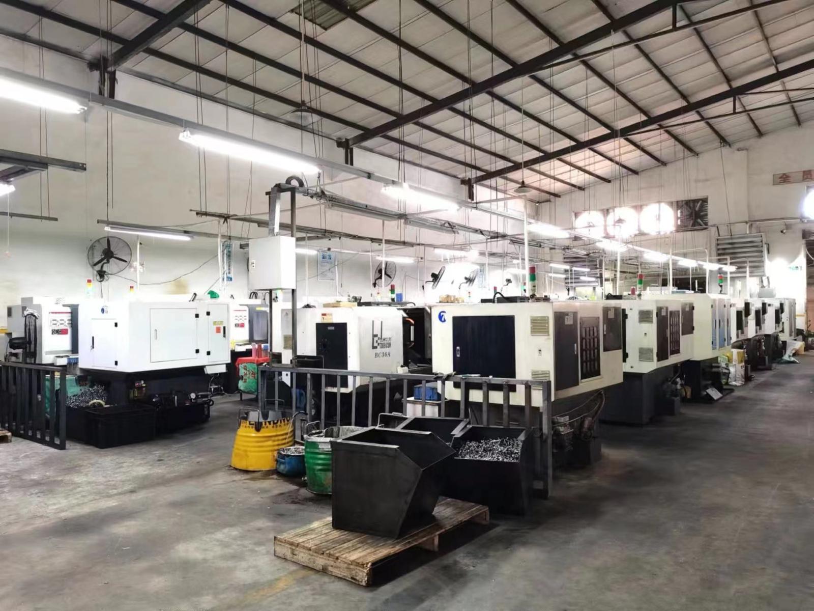 Rows of equipment on the production floor
